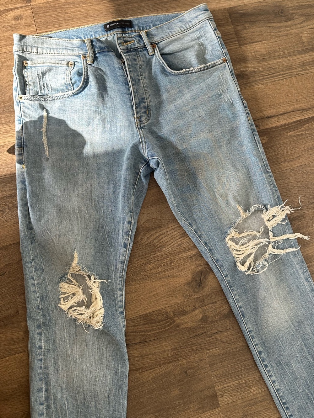 Purple brand Light Blue Distressed Men’s Jeans 34